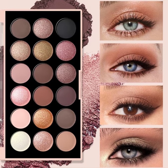 18 Color Matte Shimmer Eyeshadow Palette Anna Rose - Picture 3 of 4